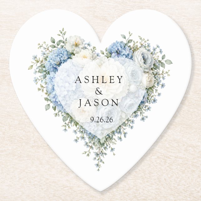 Wedding  paper coaster (Front)