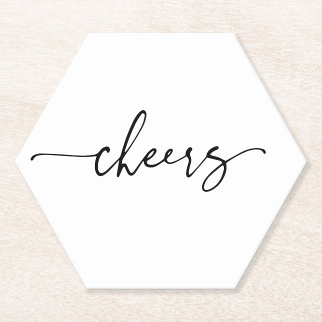 Wedding Paper Coaster Reception Bar Decor B613 (Front)