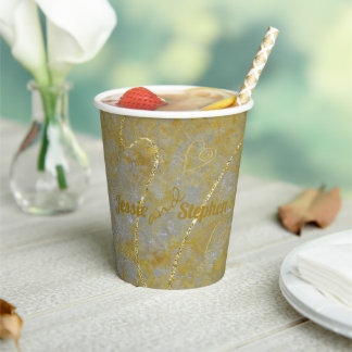 Wedding Paper Cup Silver Lining