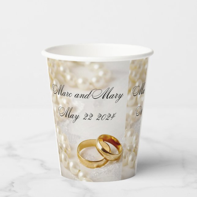 Wedding paper cups customisable (Front)