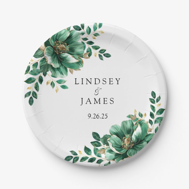 Wedding  paper plate (Front)