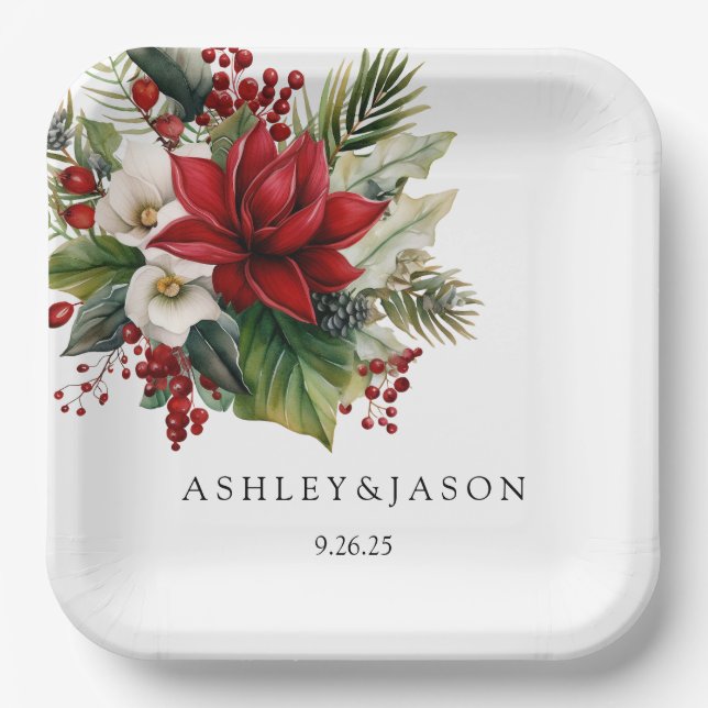 Wedding  paper plate (Front)