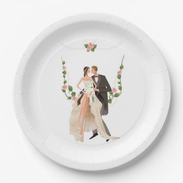 Wedding Paper Plates (Front)