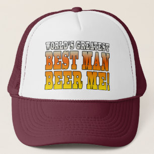 Wedding Parties Favours : Worlds Greatest Best Man Trucker Hat