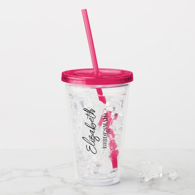 Wedding Party Acrylic Tumbler (Front Ice)