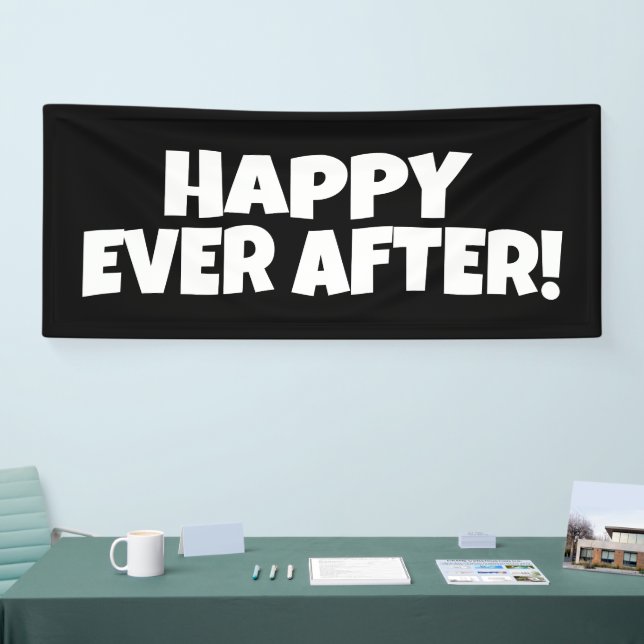 WEDDING  PARTY BANNER HAPPY EVER AFTER! (Tradeshow)