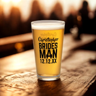 Wedding Party Bridesman Glass Tumbler