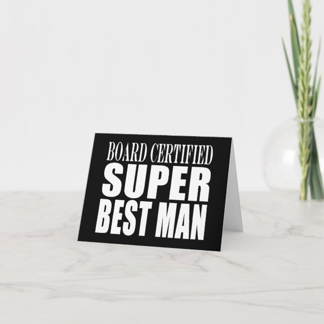 Wedding Party Favour Board Certified Super Best Ma Thank You Card (Front)
