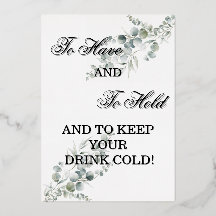 Wedding party favour sign
