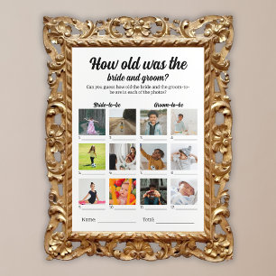 Wedding Party Game How Old Was Bride And Groom Poster