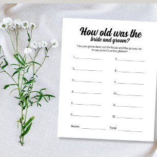 Wedding Party Game Where Were They Photo Guessing Flyer