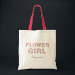 Wedding Party Gift For Flower Girl Personalised Tote Bag<br><div class="desc">Wedding Party Gift For Flower Girl Personalised Tote Bag. Add the name of the flower girl</div>