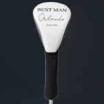Wedding Party Gifts Best Man  Golf Head Cover<br><div class="desc">Customise the details in this design
'BEST MAN' 
Add the date of the celebration</div>