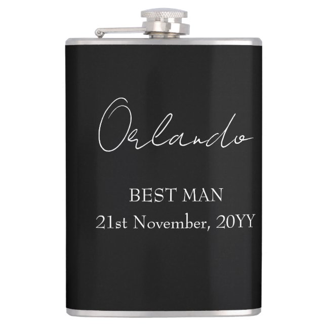 Wedding Party Gifts Best Man  Hip Flask (Front)