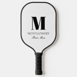 Wedding Party Gifts Monogram Best Man  Pickleball Paddle