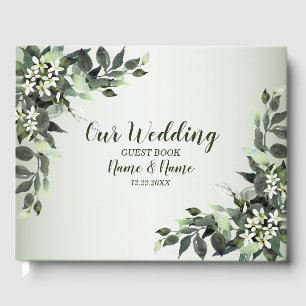 Wedding Party Greenery Floral Eucalyptus Leaves Guest Book