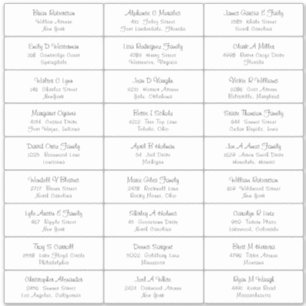 Wedding Party Guest Address Label Sticker