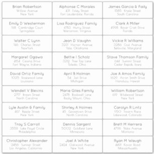 Wedding Party Guest Address Label Sticker