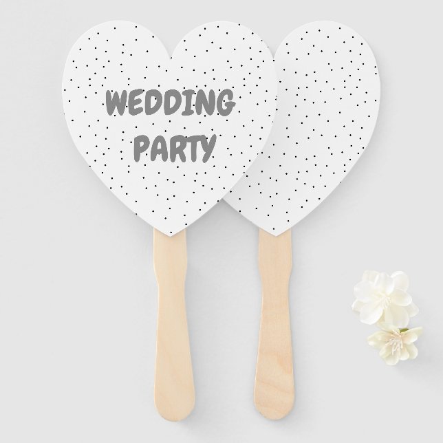 Wedding Party Hand Fans (Front and Back)