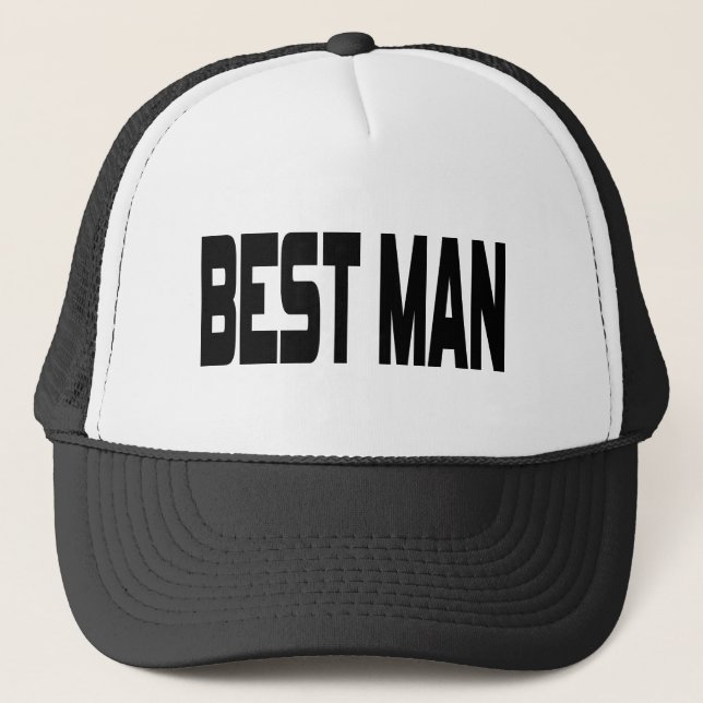 Wedding Party Hats - BEST MAN (Front)