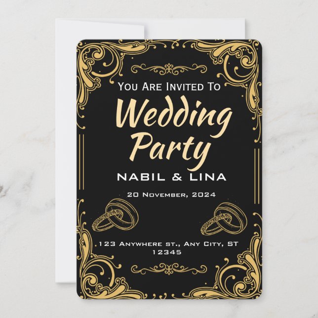 Wedding Party Invitation (Front)