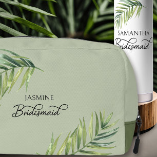 Wedding Party Palm Leaf Any Colour Bridesmaid Dopp Kit