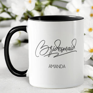 Wedding Party Personalised Name Bridesmaid Mug