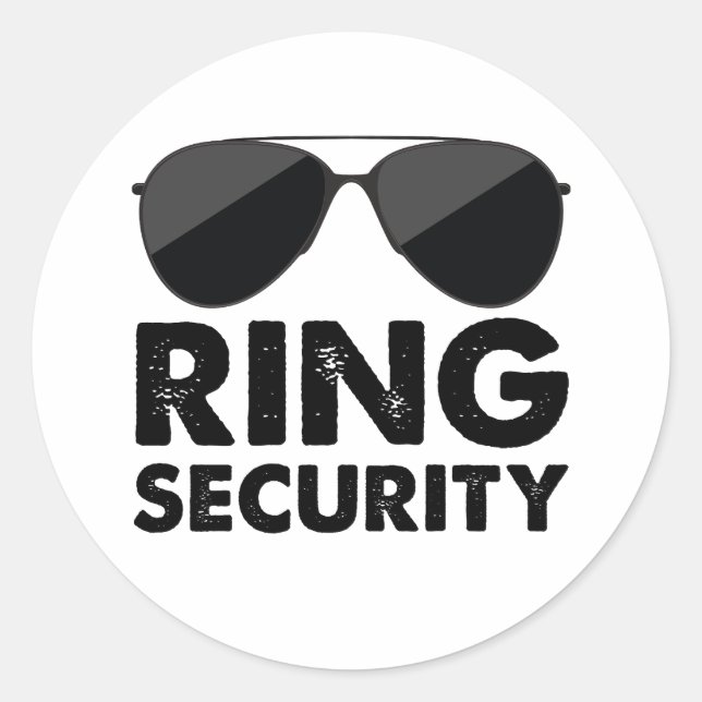 Wedding Party Ring Security Wedding Ring Classic Round Sticker (Front)