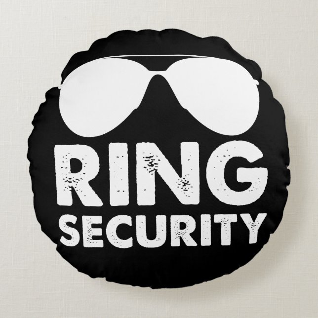 Wedding Party Ring Security Wedding Ring Round Cushion (Front)
