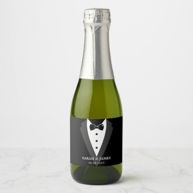 Wedding Party Sparkling Wine Bottle Label (Front)