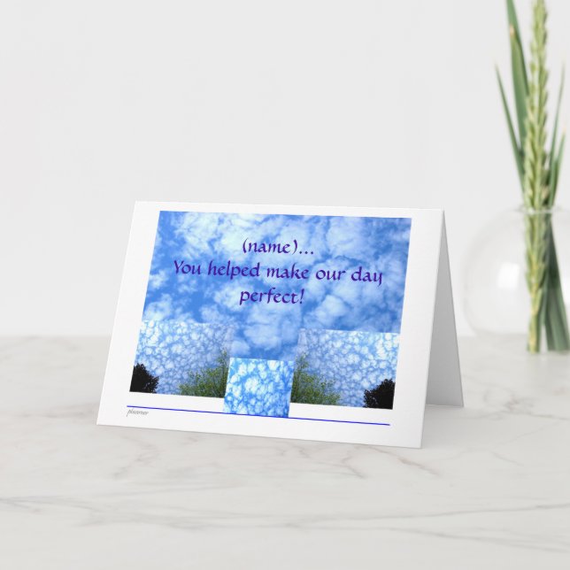 Wedding party thank you card (Front)