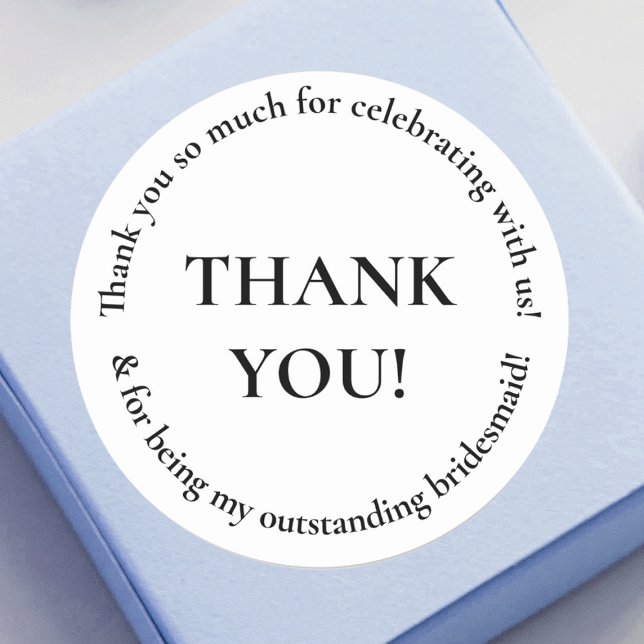Wedding Party Thank You Wedding Favour Sticker (Creator Uploaded)