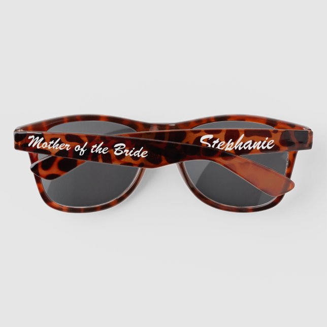 Wedding Party Tortoise Shell Plastic SunGlasses (Back)