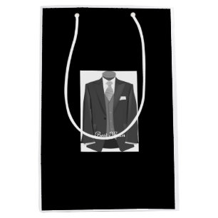 Wedding Party Tuxedo Best Man Black Gift Bag