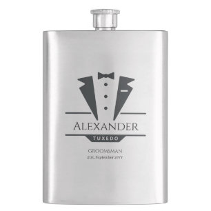 Wedding Party Tuxedo Gifts Groomsman Hip Flask