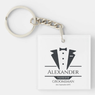 Wedding Party Tuxedo Gifts Groomsman   Key Ring