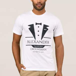 Wedding Party Tuxedo Gifts Groomsman T-Shirt