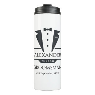 Wedding Party Tuxedo Gifts Groomsman   Thermal Tumbler