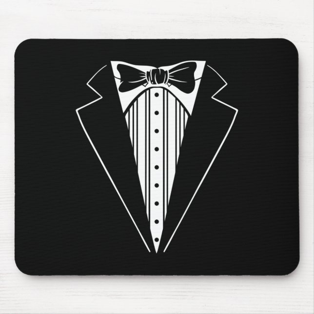 Wedding Party Tuxedo Matching Bachelor Party Funny Mouse Pad (Front)