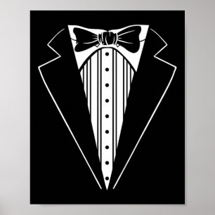 Wedding Party Tuxedo Matching Bachelor Party Funny Poster
