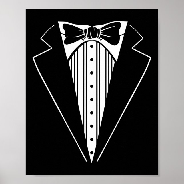 Wedding Party Tuxedo Matching Bachelor Party Funny Poster (Front)