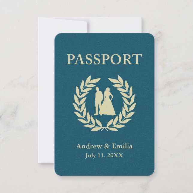 wedding passport invitation (Front)