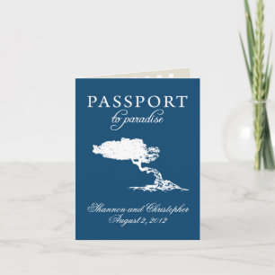 Wedding Passport Invitation to Aruba
