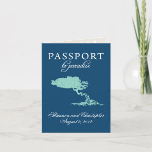 Wedding Passport Invitation to Aruba