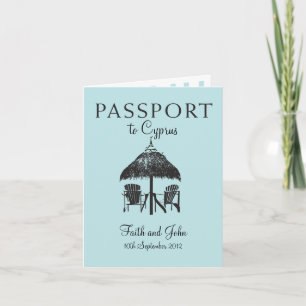 Wedding Passport Invitation to Cyprus