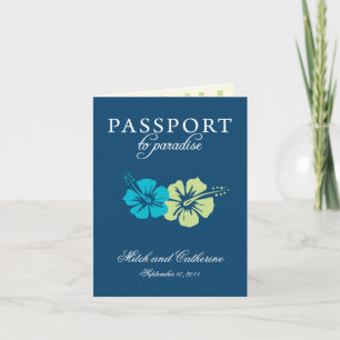 Wedding Passport Invitation to Mexico