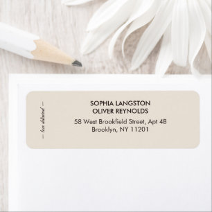 Wedding Peacock Botanical Pink Couture Return Address Label