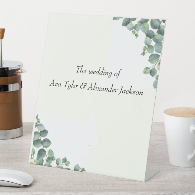 Wedding  pedestal sign (In SItu)