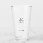 Wedding Personalised Beer Glass<br><div class="desc">Wedding Beer Glass.  Personalised Names and Year.</div>