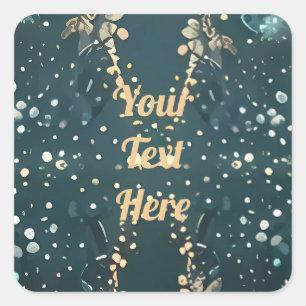 Wedding personalised Confetti Square Sticker